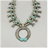 Image 1 : A 1940s Smaller Size Box Bow Squash Blossom Necklace