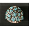 Image 8 : Vintage Turquoise and Sterling Cluster Cuff Bracelet
