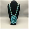 Image 1 : STATEMENT! A Stunning Carved Turquoise Necklace by Robert and Bernice Leekya
