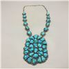 Image 2 : STATEMENT! A Stunning Carved Turquoise Necklace by Robert and Bernice Leekya