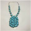 Image 4 : STATEMENT! A Stunning Carved Turquoise Necklace by Robert and Bernice Leekya