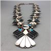 Image 1 : Vintage Zuni Inlay Thunderbird Necklace