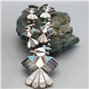 Image 2 : Vintage Zuni Inlay Thunderbird Necklace