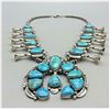 Image 2 : Stunning Water Web Turquoise Squash Blossom Set