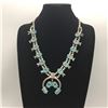 Image 8 : Unique Style 1930s Turquoise Squash Blossom Necklace