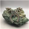 Image 2 : 1930s Snake Eye Turquoise Squash Blossom Necklace