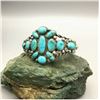 Image 8 : A Vintage, Handmade, Twisted Wire, Turquoise Cluster Bracelet