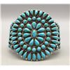 Image 1 : An Awesome Vintage Cluster Bracelet with Lone Mountain Turquoise