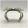 Image 8 : What A SHOW STOPPER! A Large Vintage Cluster Bracelet Possibly With #8 Turquoise