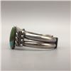 Image 2 : A Great Old 1930s Era Turquoise and Sterling Silver Cuff Bracelet