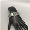 Image 7 : A Great Old 1930s Era Turquoise and Sterling Silver Cuff Bracelet