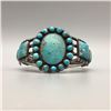 Image 1 : A Super Old 1920s Era Handmade Turquoise Cuff Bracelet