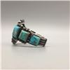 Image 2 : A Super Old 1920s Era Handmade Turquoise Cuff Bracelet