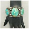 Image 1 : GORGEOUS Old School 1940s Turquoise Bracelet