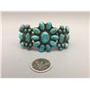 Image 2 : A Great Older Turquoise Cluster Bracelet With Old Natural Turquoise
