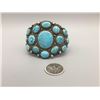 Image 2 : A Great Looking, Older, Blue Spiderweb Turquoise Cluster Bracelet