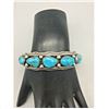 Image 8 : A Highly Collectible, Heavy Duty, Handmade Turquoise Bracelet by Fred Thompson