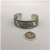 Image 6 : Coin Silver Bracelet by Award Winning Artist Perry Shorty