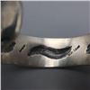 Image 8 : Coin Silver Bracelet by Award Winning Artist Perry Shorty