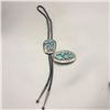 Image 1 : A Handmade - Effie Calavaza - Zuni Bolo Tie and Belt Buckle Set