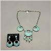 Image 2 : A Vintage Zuni Inlay Necklace Set With Matching Earrings - Vacit!