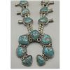 Image 2 : A Stunning, Large Morenci Turquoise Squash Blossom Necklace