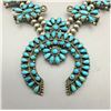 Image 2 : Stunning 1940s Handmade Cluster Style Squash Blossom Necklace