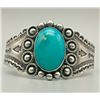 Image 2 : Fabulous Vintage Ingot Bracelet with Awesome Stamp Work and Natural Turquoise