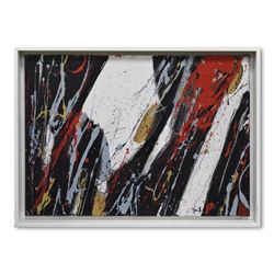 Jenik Cook, Framed Original Acrylic Painting on Canvas, Hand Singed with Letter