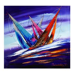 Natalia Sinkovsky, Hand Signed Original Acrylic Painting on Canvas with Letter A