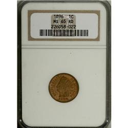 1896 1C MS65 Red NGC. Snow-3. This lustrous peach-red