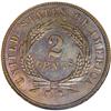 Image 2 : 1864 2C Small Motto MS66 Brown NGC. Golden-brown and s