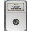 Image 1 : 1867 3CN PR66 S Cameo NGC. Pastel powder-blue and can
