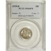 Image 3 : 1919-D 10C MS64 Full Bands PCGS. Golden-tan speckles t