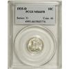 Image 1 : 1935-D 10C MS66 Full Bands PCGS. Barely discernible wi