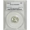 Image 1 : 1943-D 10C MS68 Full Bands PCGS. Pale blue patina with