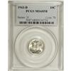 Image 1 : 1943-D 10C MS68 Full Bands PCGS. Bright and completely