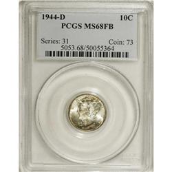 1944-D 10C MS68 Full Bands PCGS. A splendid represent