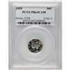 Image 1 : 1939 10C PR64 Cameo PCGS. The distinct contrast of thi
