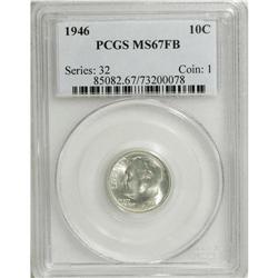 1946 10C MS67 Full Bands PCGS. This highly lustrous Su