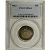 Image 1 : 1862 25C MS64 PCGS. Choice with pleasing luster beneat