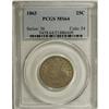 Image 1 : 1863 25C MS64 PCGS. The walnut-brown and gunmetal-gray