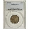 Image 1 : 1864-S 25C VF25 PCGS. This moderately circulated quart