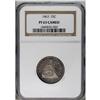 Image 1 : 1863 25C PR63 Cameo NGC. Orange and rose endow this de