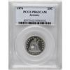 Image 1 : 1874 25C Arrows PR62 Cameo PCGS. Dramatic ice-white de