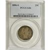 Image 1 : 1896-S 25C Good 6 PCGS. Gold-gray and teal-brown patin