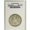 Image 1 : 1856-S 50C --Cleaned, Scratched--ANACS. AU55 Details. A