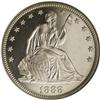 Image 1 : 1888 50C PR66 Cameo NGC. The white, frosty devices exh
