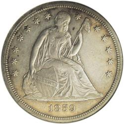 1859-S S$1 AU50 ANACS.