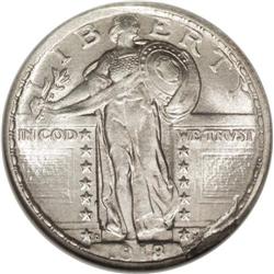 1918-D 25C Standing Liberty Quarter--Lamination--MS63